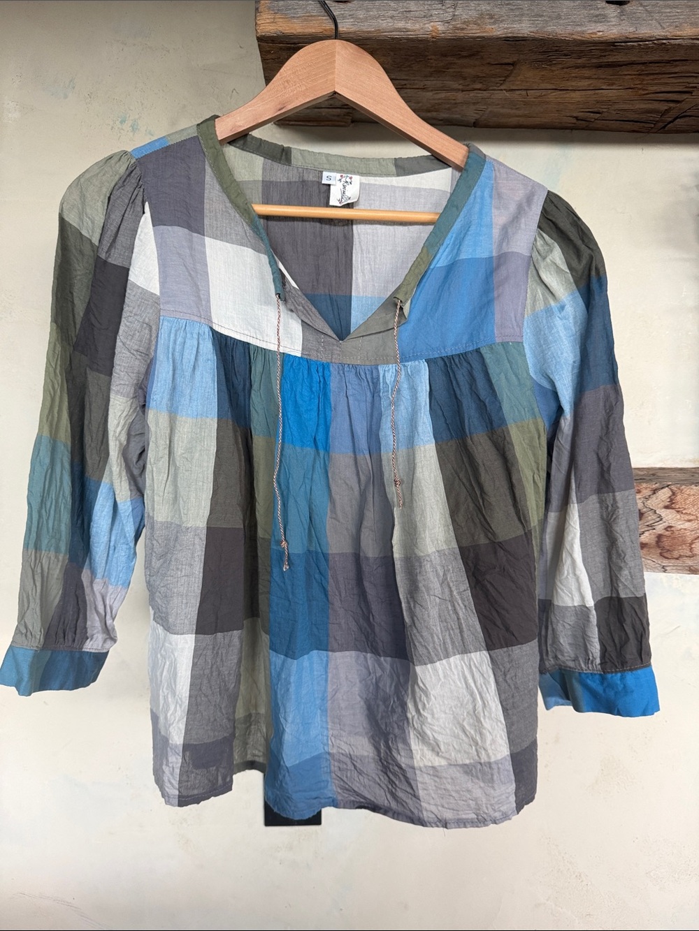 Revivall Cotton Peasant Blouse